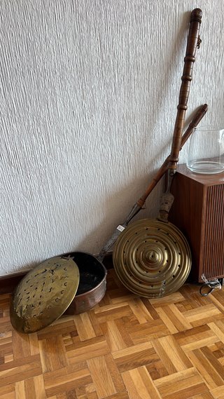 Set de 2 Calentadores de Cama Antiguos