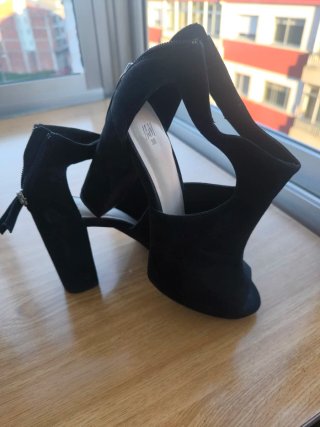 Zapatos Abiertos de Tacón H&M Negros