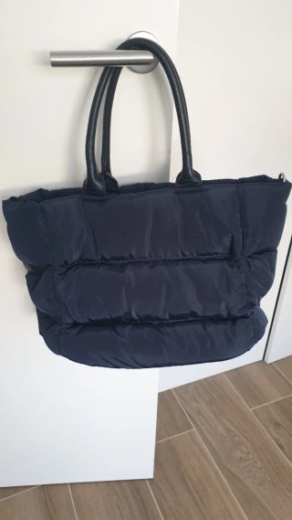 Bolso acolchado azul