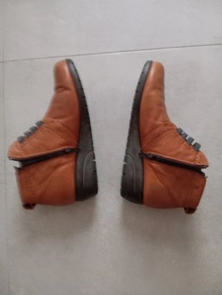 Botines de piel con cuña Pitillo Marrones Talla 38