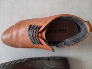 Botines de piel con cuña Pitillo Marrones Talla 38