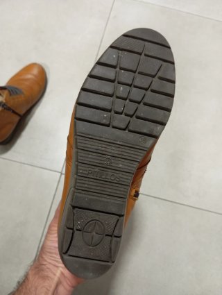 Botines de piel con cuña Pitillo Marrones Talla 38