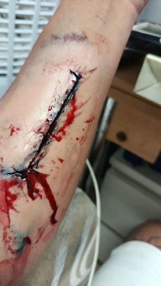 Maquillaje FX Herida Halloween