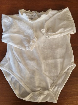 Body Bebé Zara Blanco con Cuello Volante