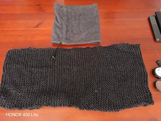 Lote de bufanda y braga de cuello gris