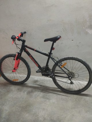 Bicicleta Infantil BTWIN Negra/Naranja