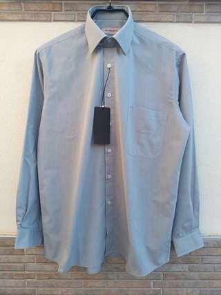 (L-M) camisa vestir gris hombre vintage nueva