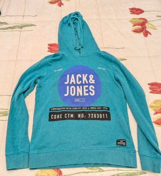 Sudadera Jack & Jones logo azul Talla
