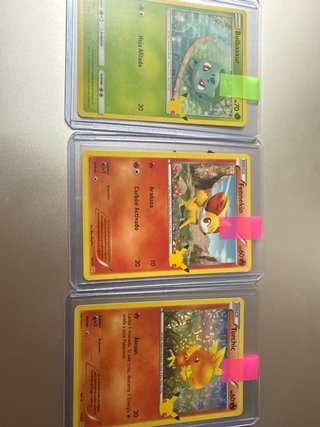Lote 3 Cartas Pokémon 25 Aniversario