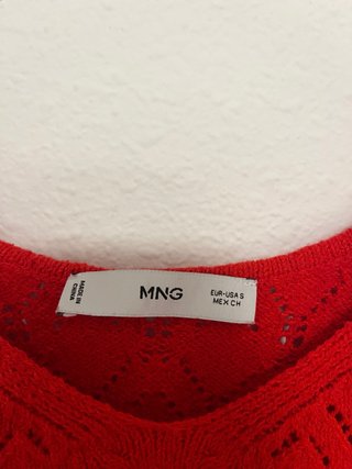 Top Rojo Mango Talla S