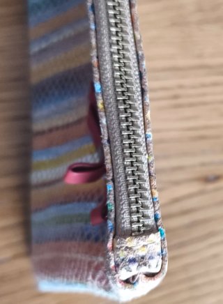 Monedero / Bolso de mano de piel multicolor
