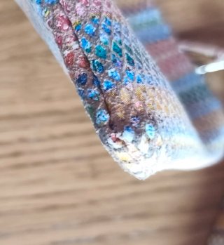 Monedero / Bolso de mano de piel multicolor