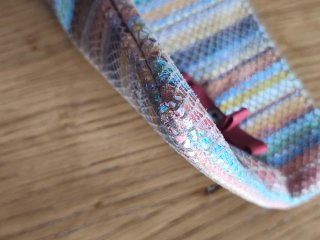 Monedero / Bolso de mano de piel multicolor