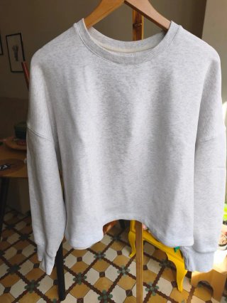 Sudadera corta Decathlon gris XXL Oversize