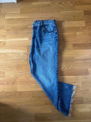 Pantalón Vaquero Zara Azul De Mujer