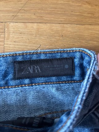 Pantalón Vaquero Zara Azul De Mujer