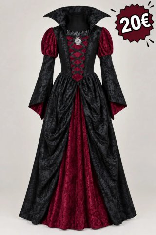 Vestido Halloween Negro y Rojo