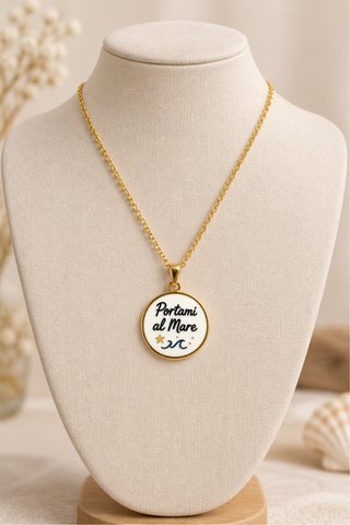 Collana con ciondolo Portami al Mare