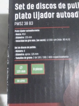 Set de Discos de Pulido Parkside 125mm