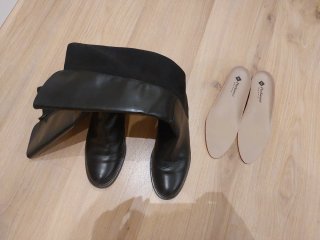 Botas Caña Alta Pie Santo Negras Mujer Talla 38