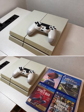 Console Sony PS4 Bianca + Controller + 4 Giochi