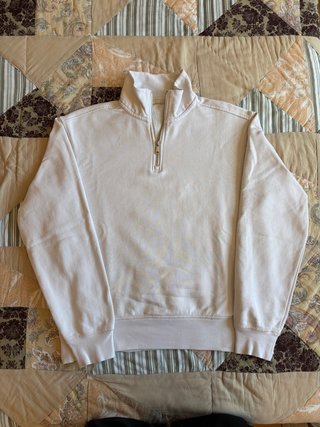 Zara Sudadera Quarter Zip Beige