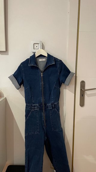 Mono vaquero Mango azul