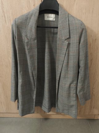 Blazer Stradivarius cuadros gris