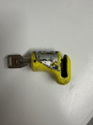 Candado de disco moto amarillo