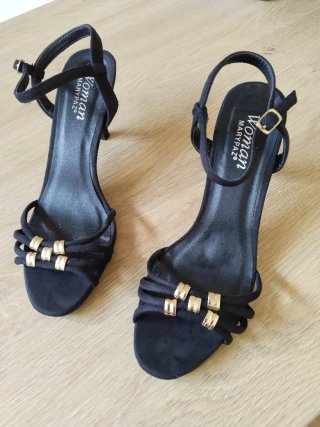 Sandalias negras tacón Marypaz