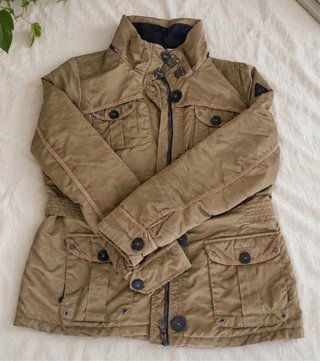 Chaqueta Parka Militar Beige