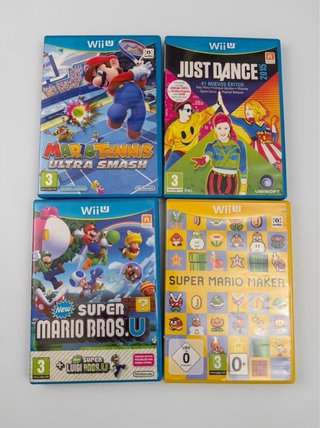 Nintendo Wii U Premium 32GB Nero + Scatola + 4 Giochi
