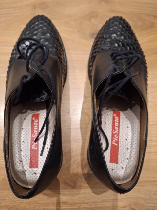 Mocasines Pie Santo Mujer Negros Talla 38