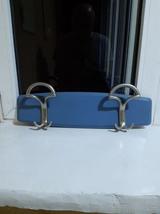 Set de 4 Perchas de Pared Azul