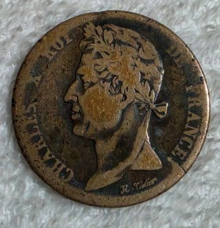 Francia 5 centesimi colonie 1828 A