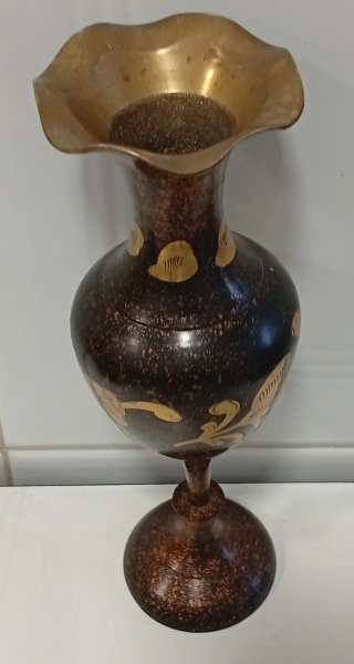 Jarrón de latón 20cm, fabricado en la India