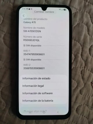 Samsung Galaxy A15 Doble sim 128gb