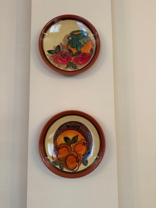 Set di 2 Piatti Decorativi in Ceramica