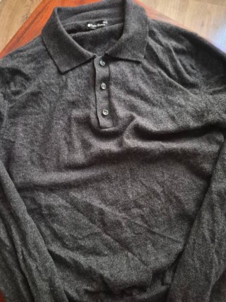 Jersey Polo Punto Blanco Gris