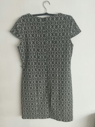 Vestido estampado blanco y negro