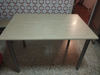 Mesa de cocina madera clara 115x76 cm