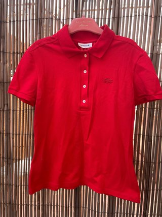 Polo Lacoste Rojo slim fit talla 34
