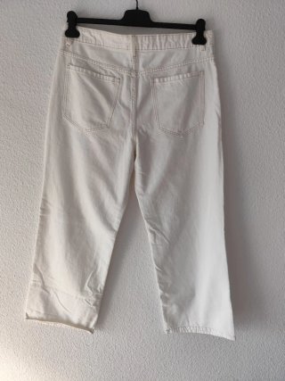 Pantalón Vaquero Blanco Zara Talla M