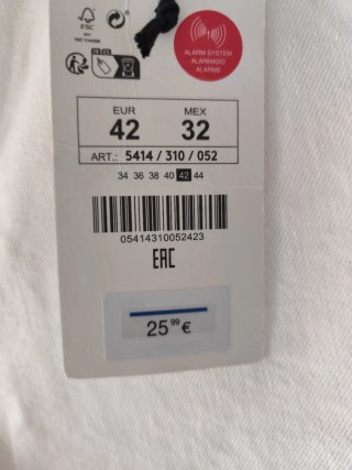 Pantalón Vaquero Blanco Zara Talla M