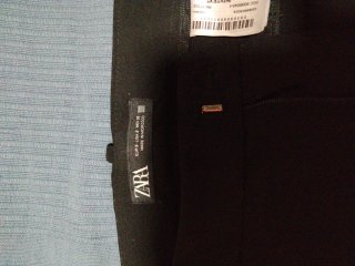 Pantalón Zara Talla 38 Ancho Negro