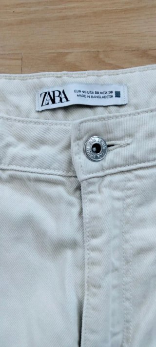 Pantalón balloon Zara beige