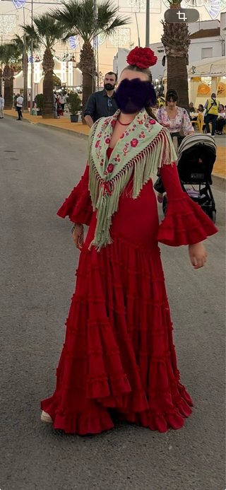 Traje de flamenca rojo