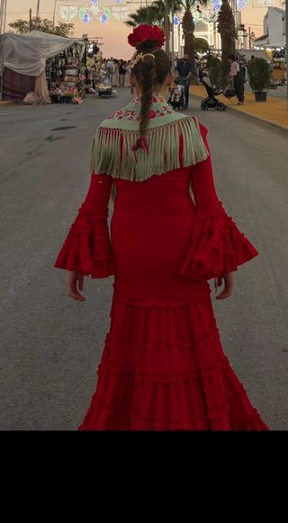 Traje de flamenca rojo