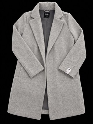 Abrigo Gris Zara Talla M
