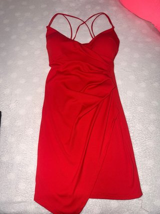 Vestido rojo cruzado